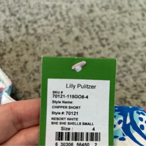 NWT Lilly Pulitzer Resort White She She Shells Chipper Shorts Size 4 - Picture 6 of 12